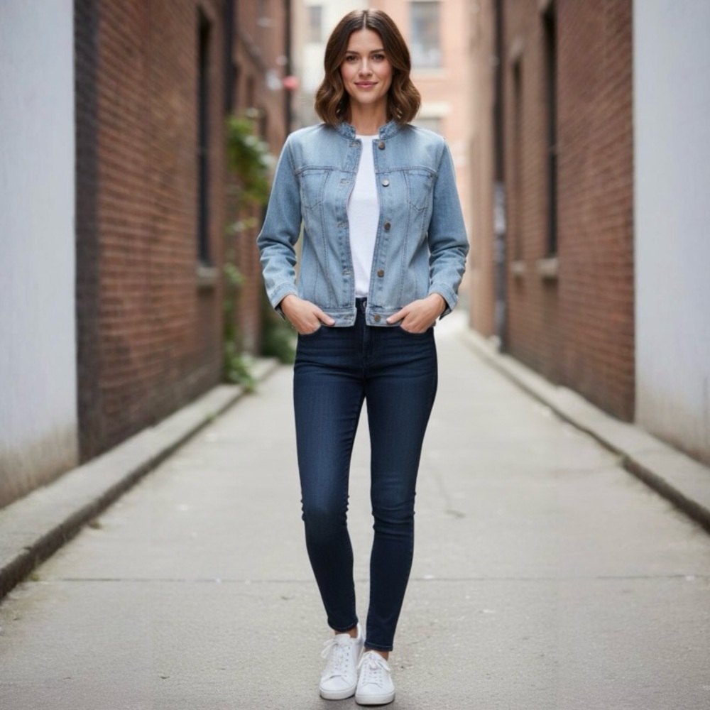 Vintage Liz Claiborne Crazy Horse Denim Jacket
